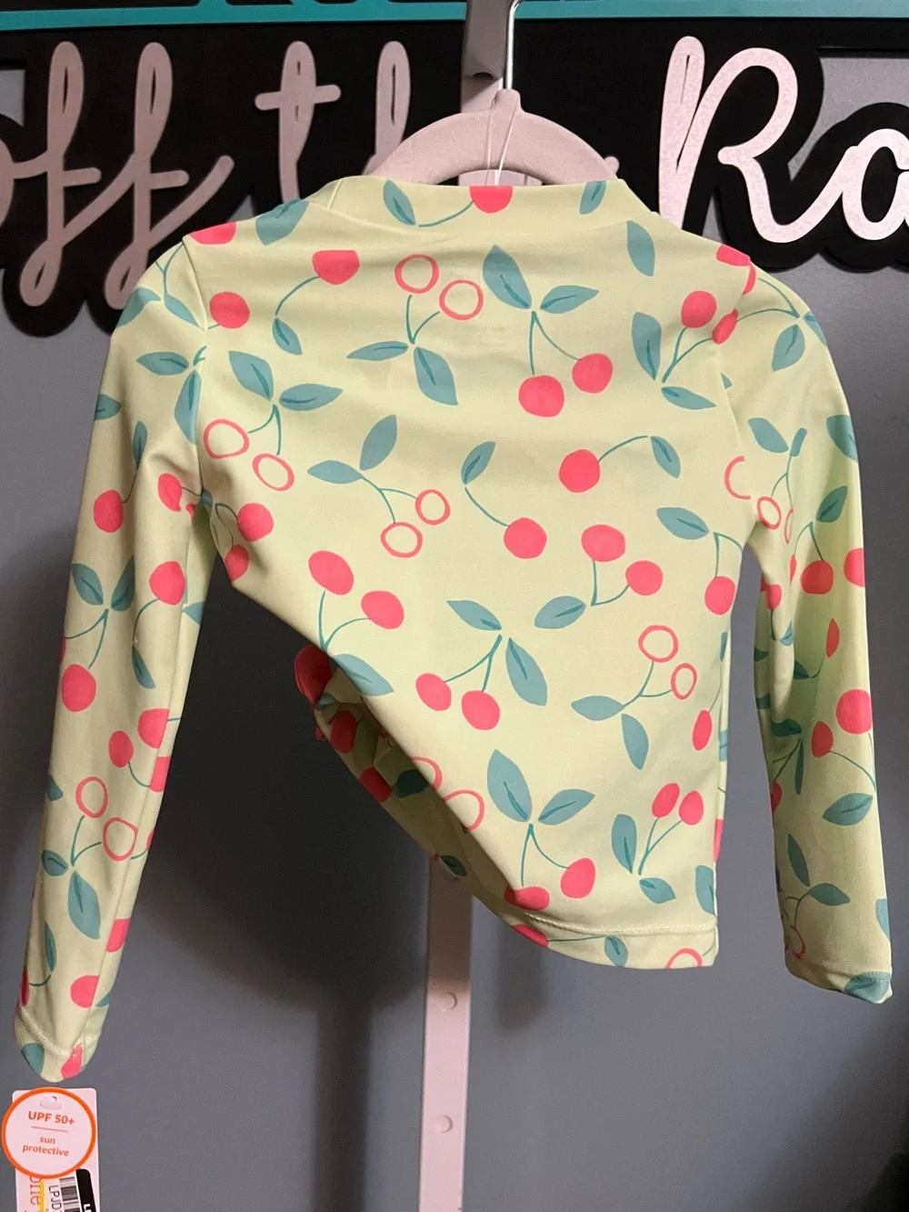 Carters Just One You Girls' Cherry Print Rash Guard  Shirt with Bikini Bottoms
